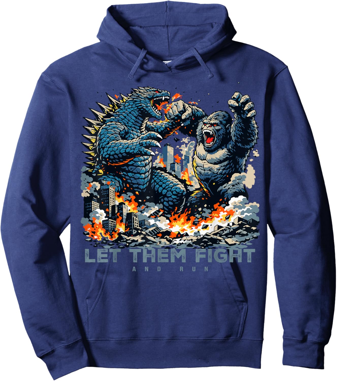 Monster - Godzilla Let Them Fight Hoodie - Hoodie | Navy