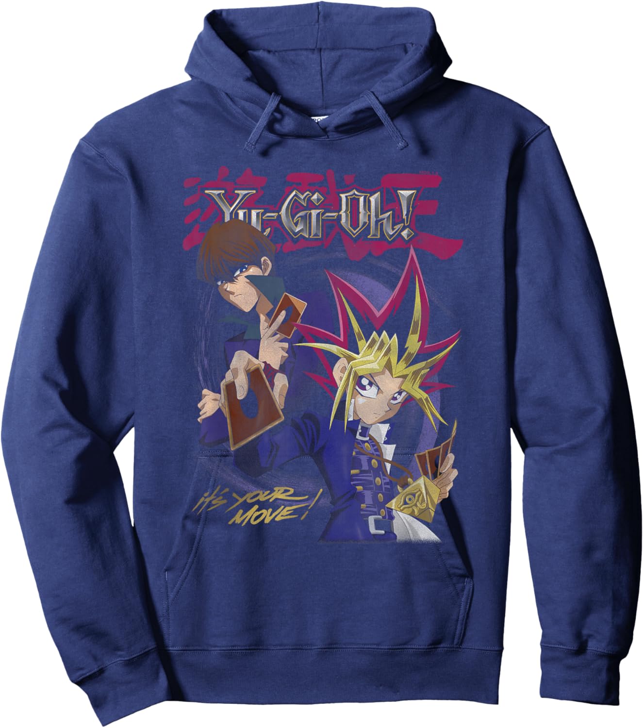 Yu-Gi-Oh! Yugi and Kaiba Face-Off It's Your Move Anime Hoodie - Hoodie | Navy