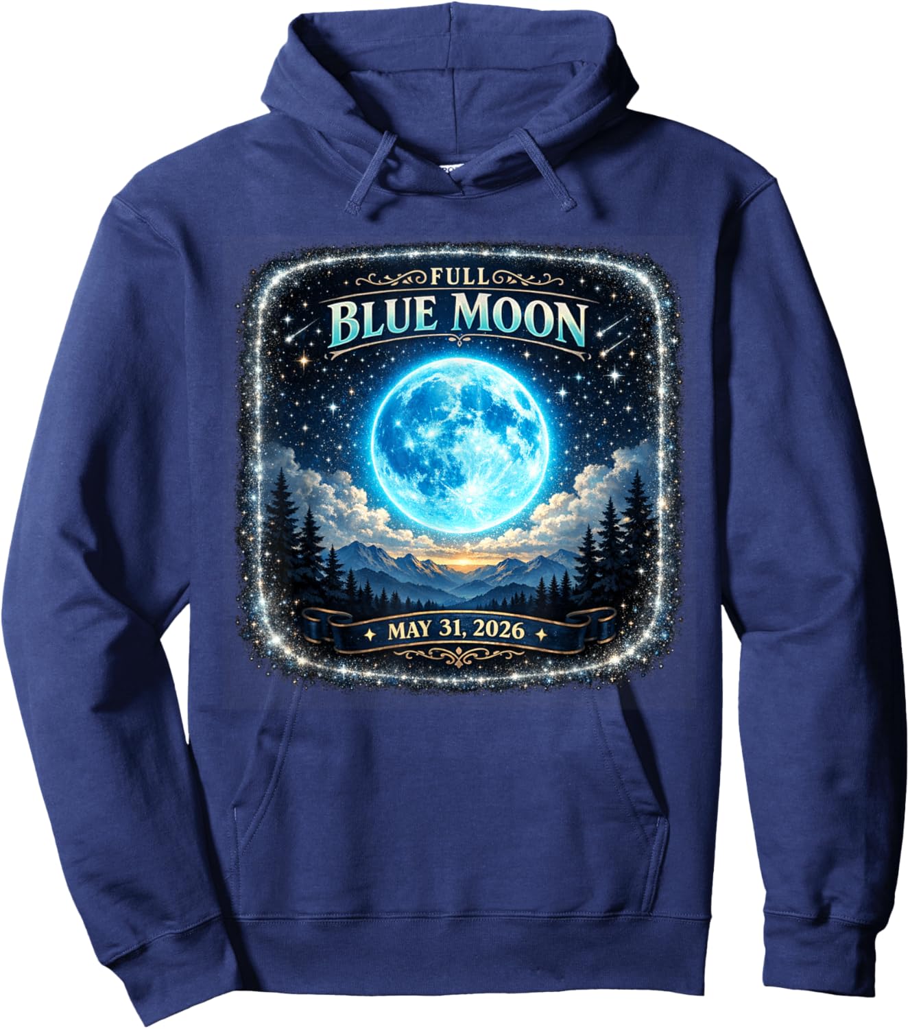 Full Blue Moon May 31 2026 Celestial Astronomer Astronomy Hoodie - Hoodie | Navy
