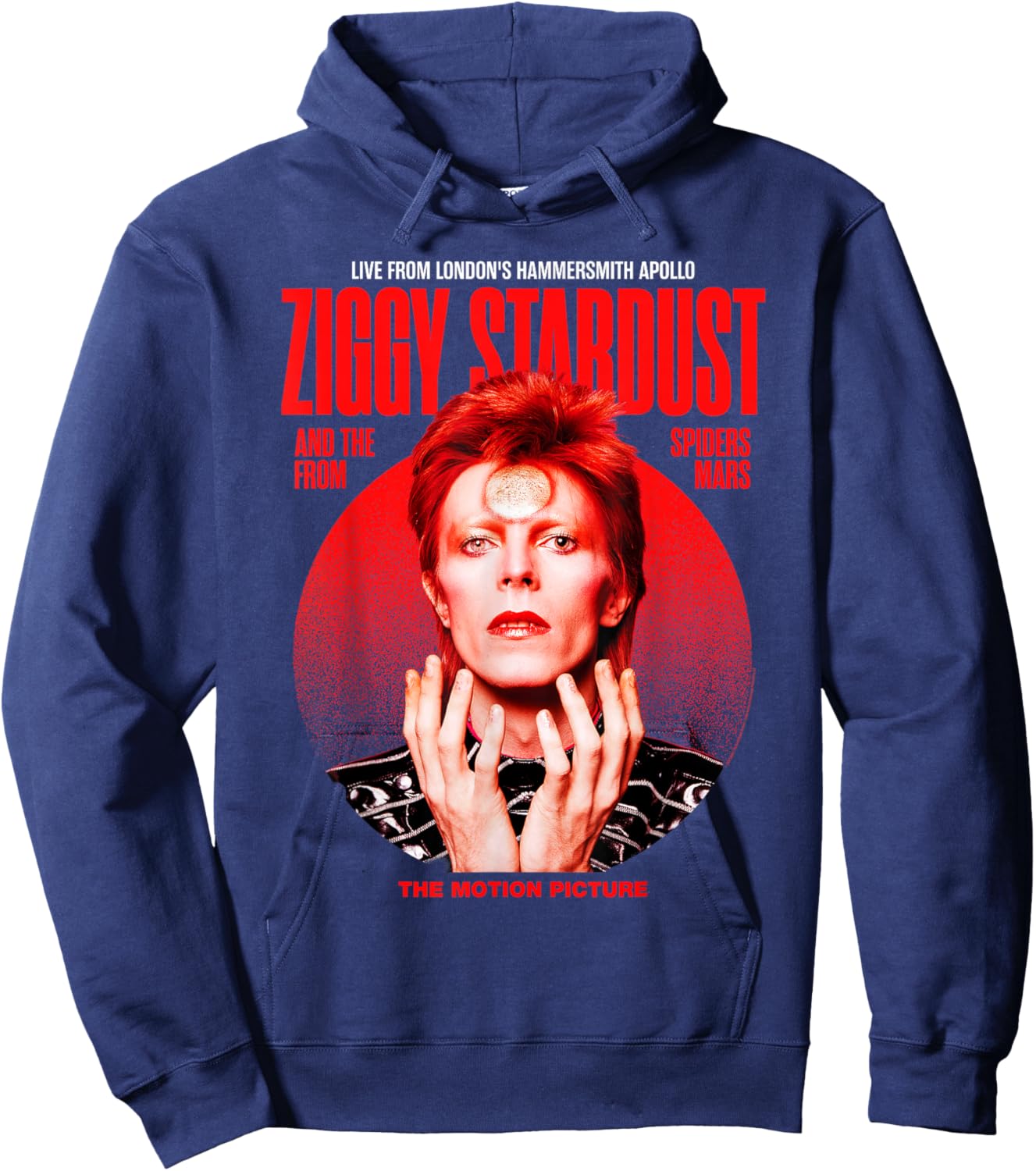 David Bowie Ziggy Stardust Motion Picture Color Sukita Photo Hoodie - Hoodie | Navy