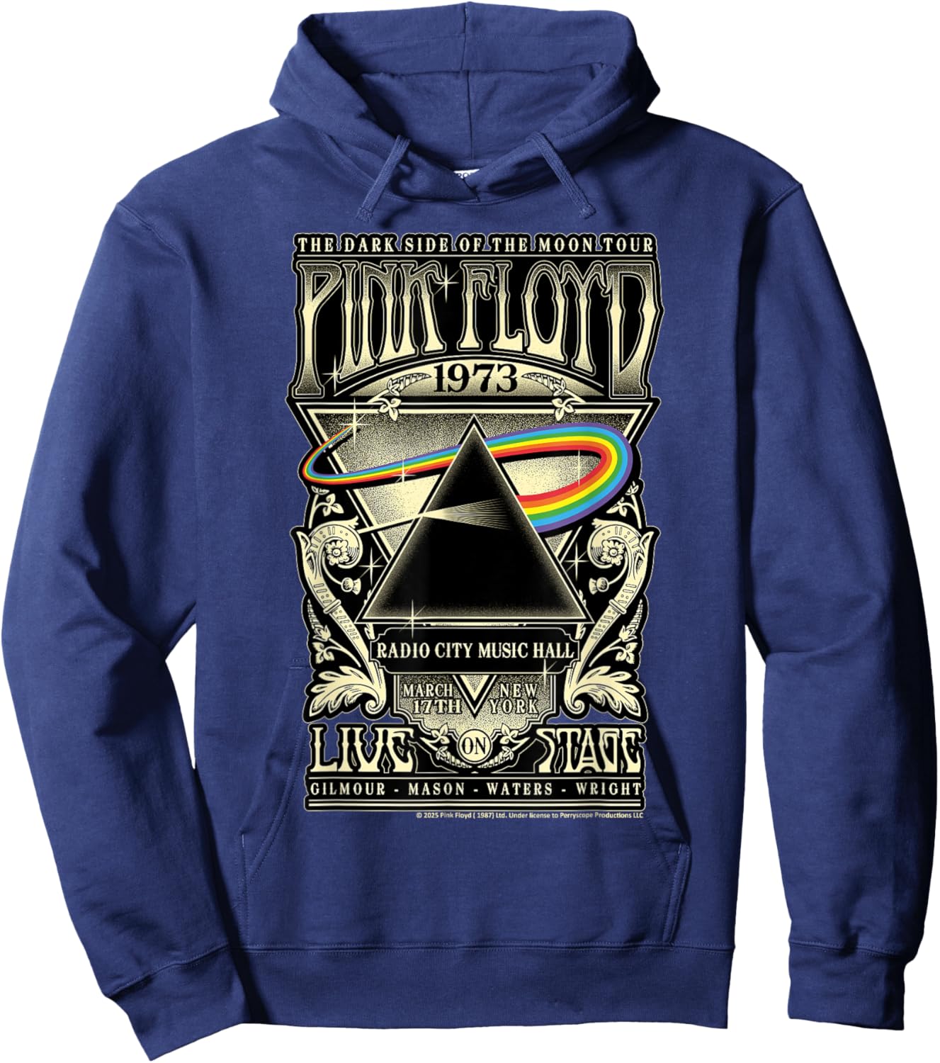 Pink Floyd 1973 — Die dunkle Seite des Mondes — Tournee Hoodie - Hoodie | Navy