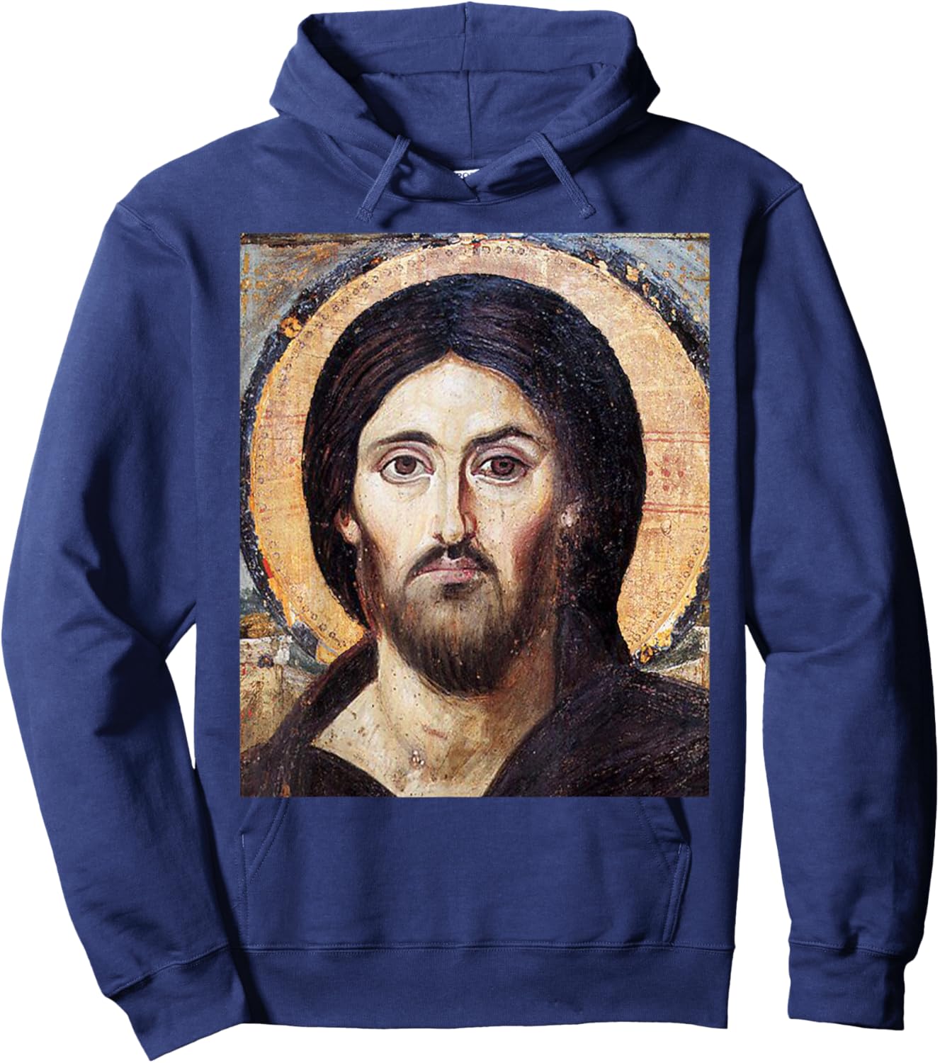Jesus Christ Pantocrator Icon St. Catherine's Monastery Hoodie - Hoodie | Navy