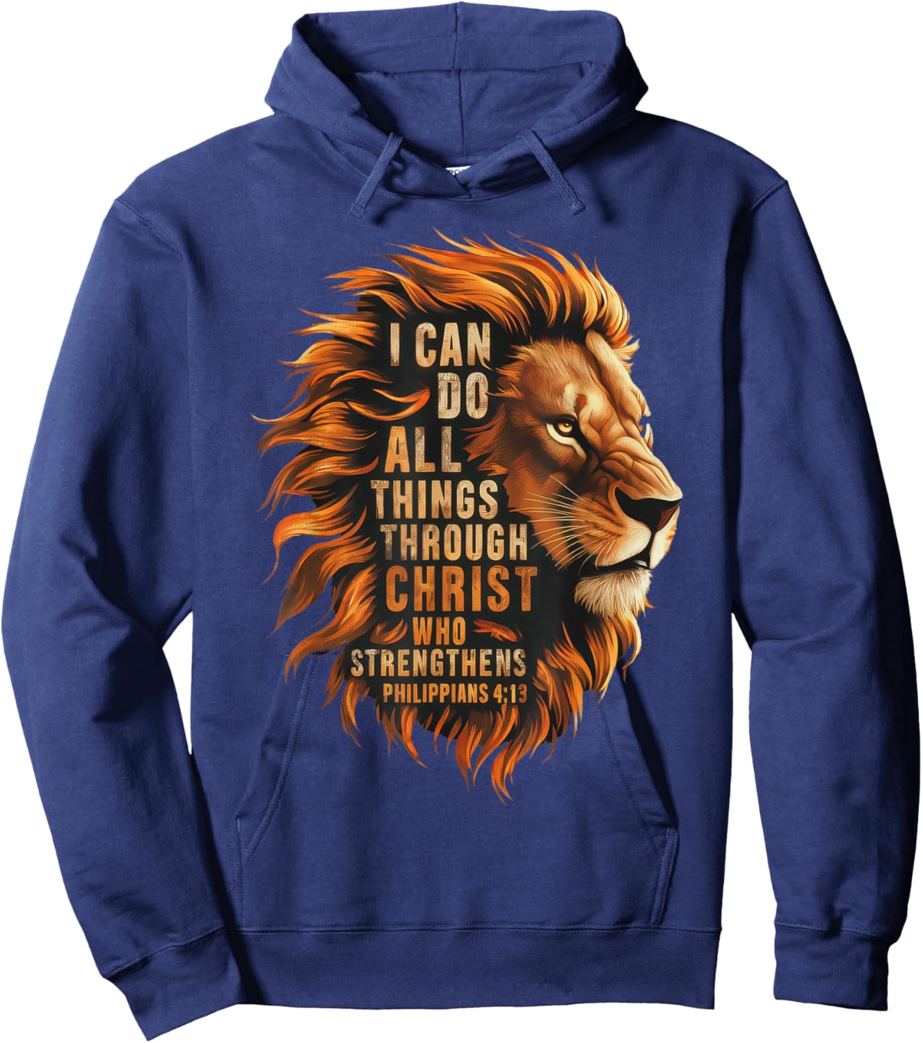 I Can Do Things Through Christ Christian Philippians 4:3 Hoodie - Hoodie | Navy
