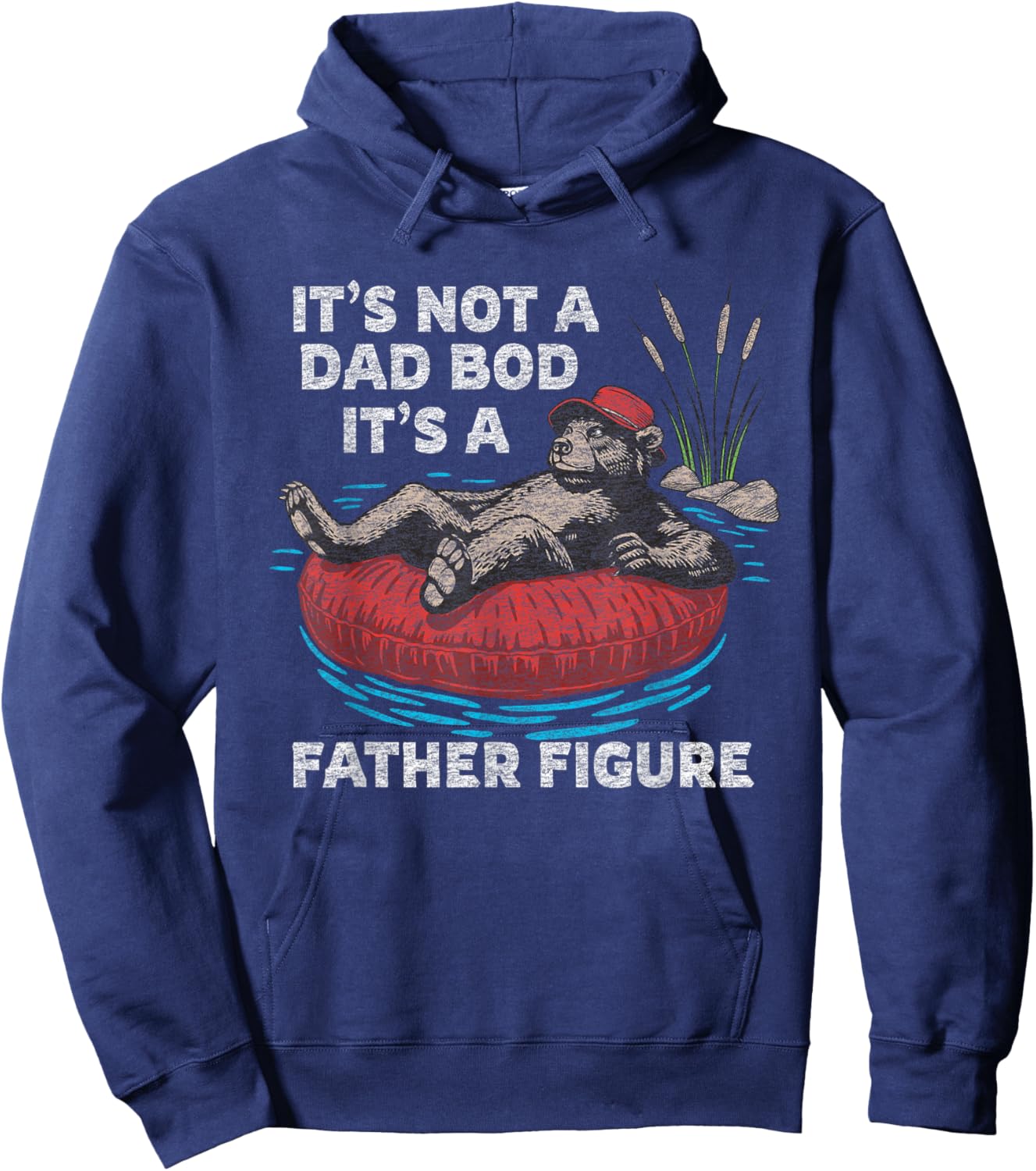 Funny Dad BOD Vintage Graphic Hoodie - Hoodie | Navy