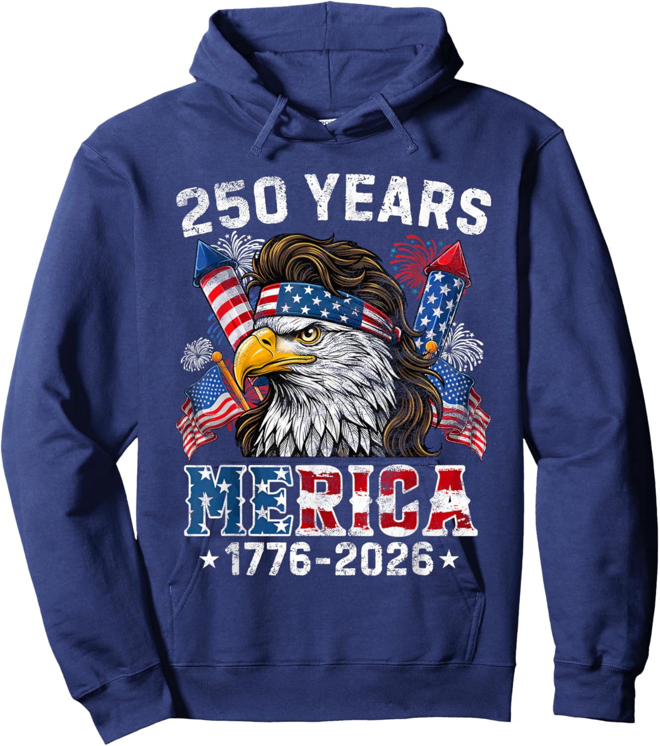 Merica 250 Anniversary USA Shirt 250 Years July 4th Men Kids Hoodie - Hoodie | Navy