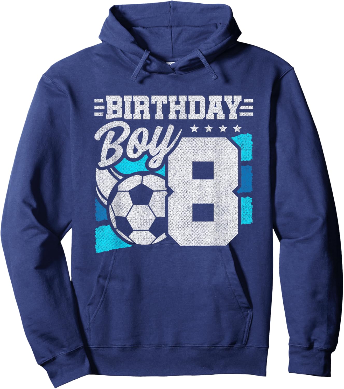 Soccer Birthday Party - 8 Year Old Boy - 8th Birthday Hoodie - Hoodie | Navy