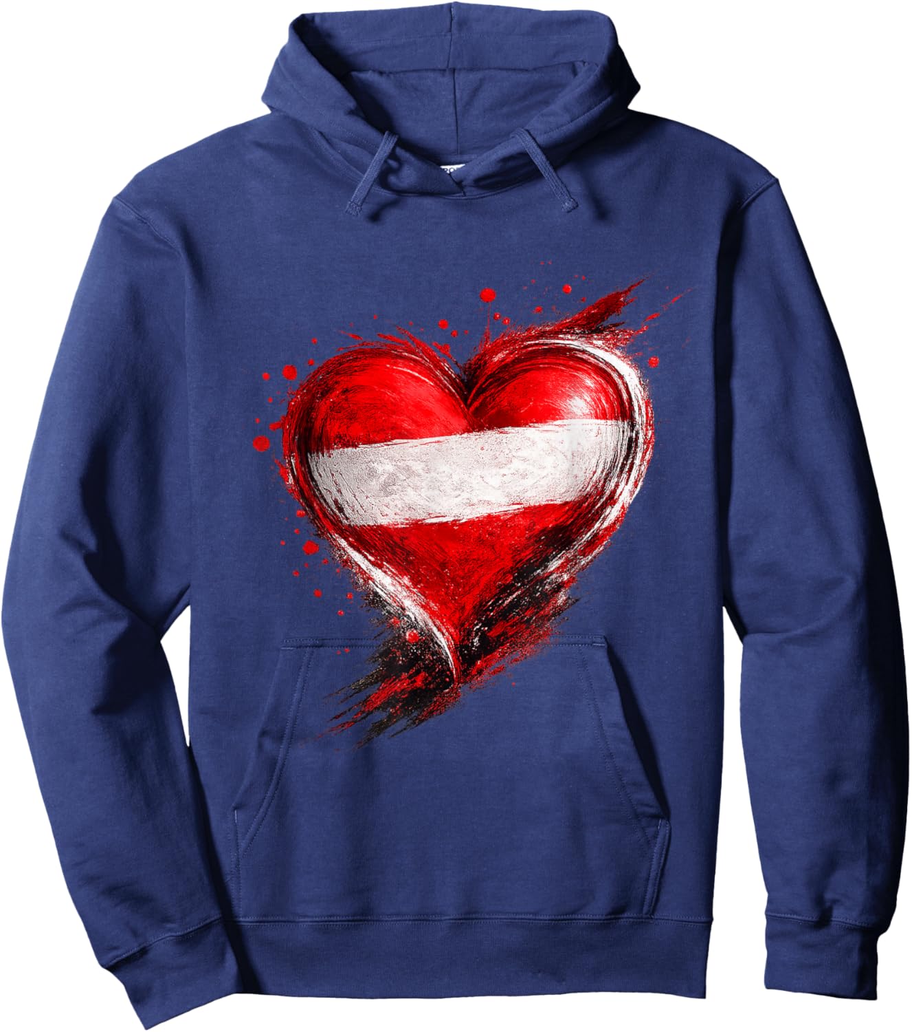 Österreich Shirt Österreicher Herz Herren & Damen Austria Hoodie - Hoodie | Navy