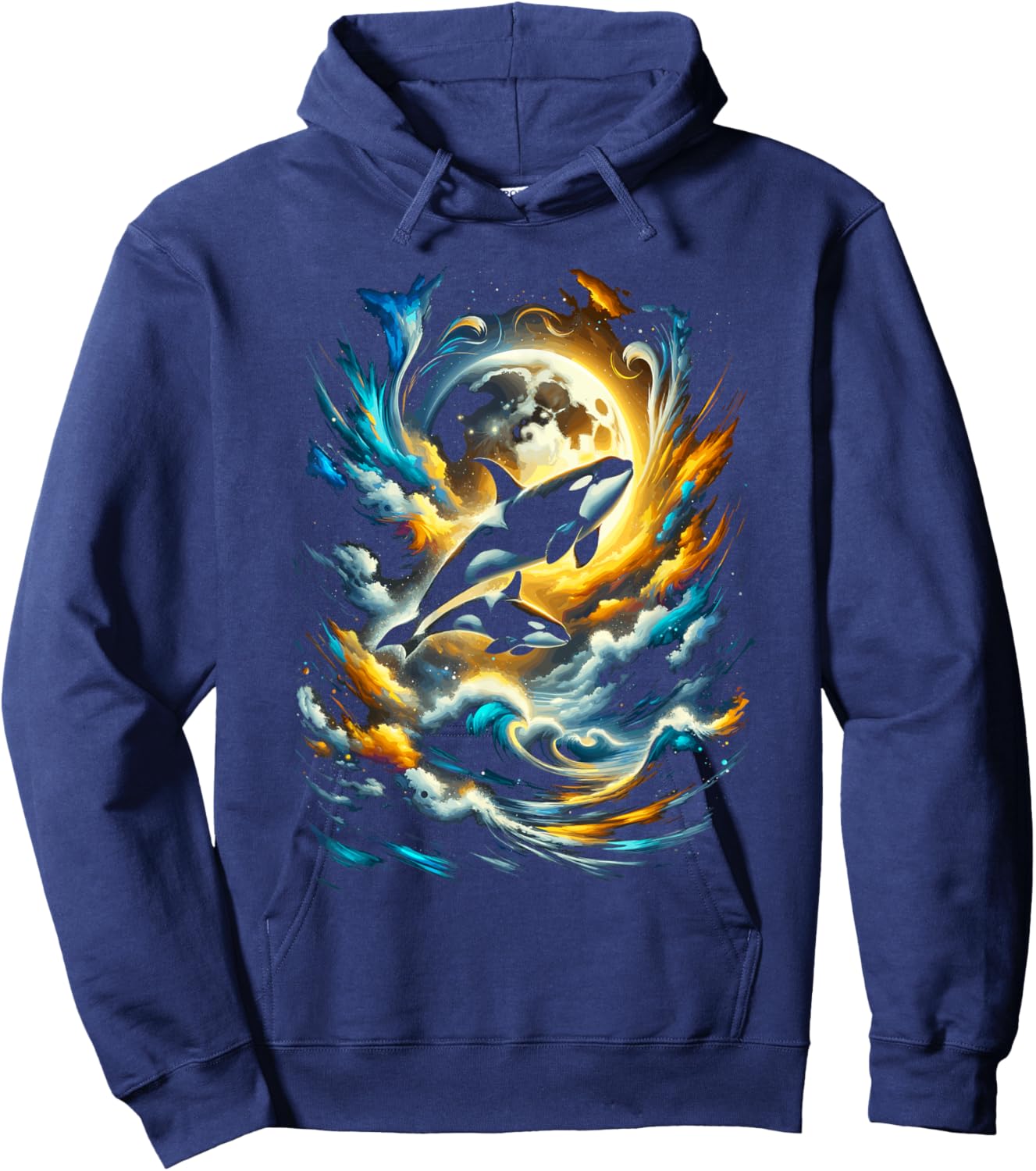 Killer Whale Ocean seaworld whale Lover Men Orca Hoodie - Hoodie | Navy