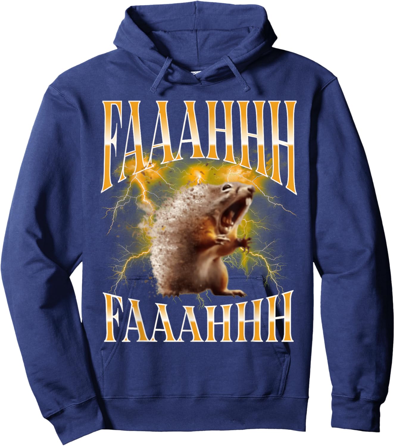 Fahhh Fahh Screaming Funny Bootleg Adult Humor Viral Meme Hoodie - Hoodie | Navy