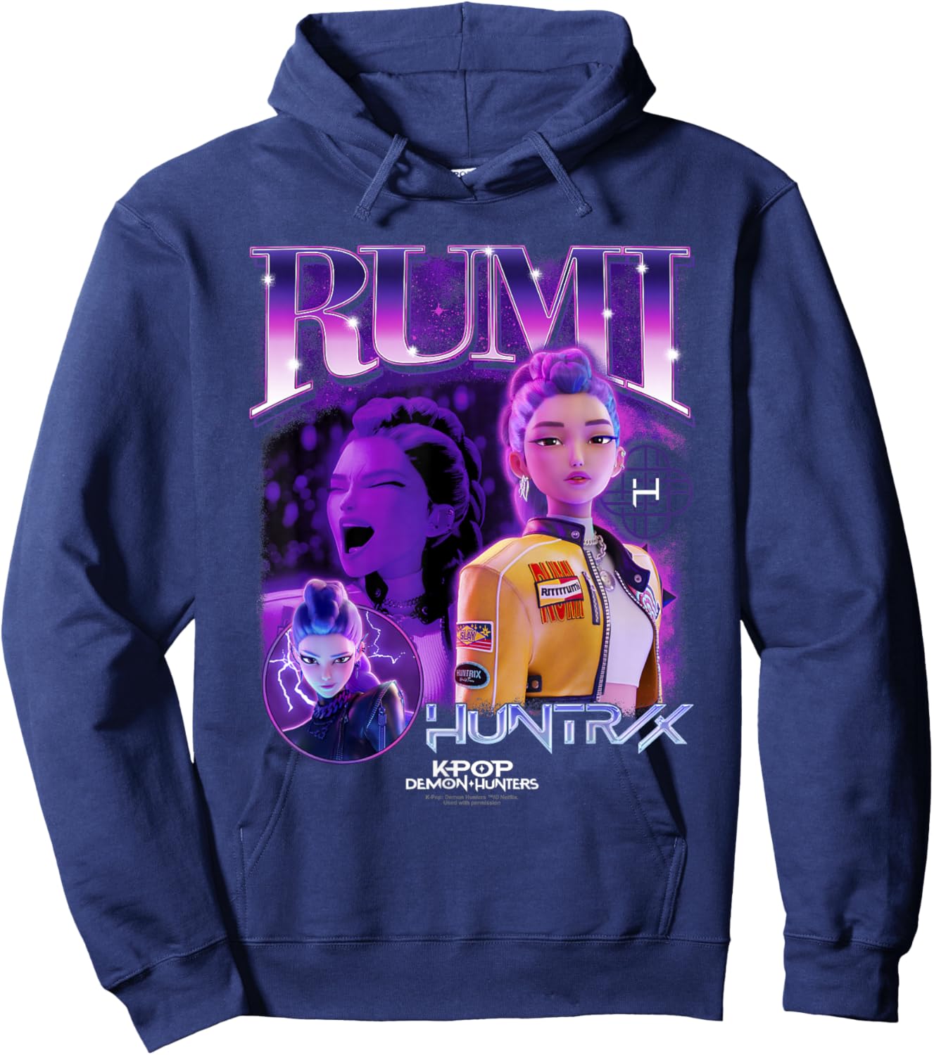Kpop Demon Hunters Rumi Bootleg Officially Licensed Hoodie - Hoodie | Navy