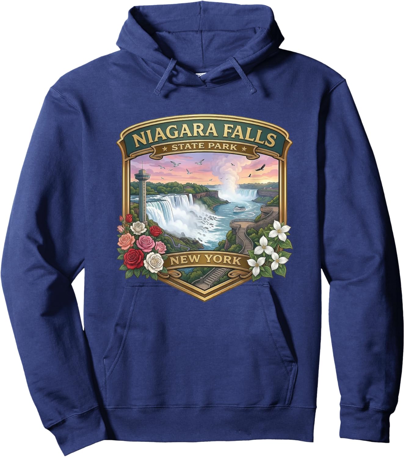 Niagara Falls State Park New York Novelty Souvenirs Hoodie - Hoodie | Navy