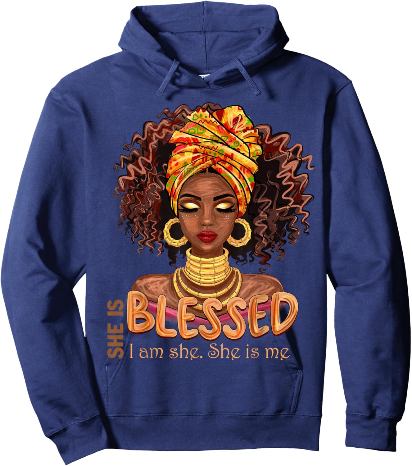 She is Blessed Juneteenth I Am She She is Me Freedom 1865 Hoodie - Hoodie | Navy