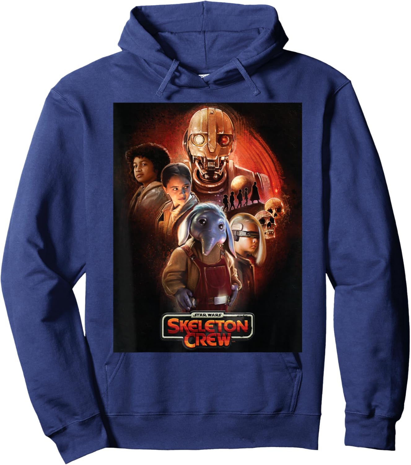 Star Wars Skeleton Crew Official Poster Art and Logo Disney+ Hoodie - Hoodie | Navy