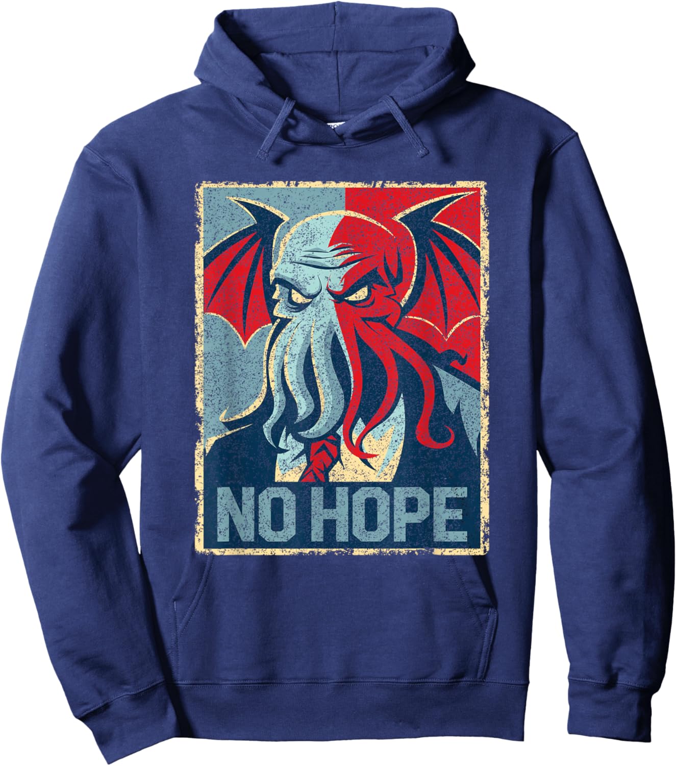 Cthulhu For President No Hope Poster, Vintage Cthulhu Mythos Hoodie - Hoodie | Navy