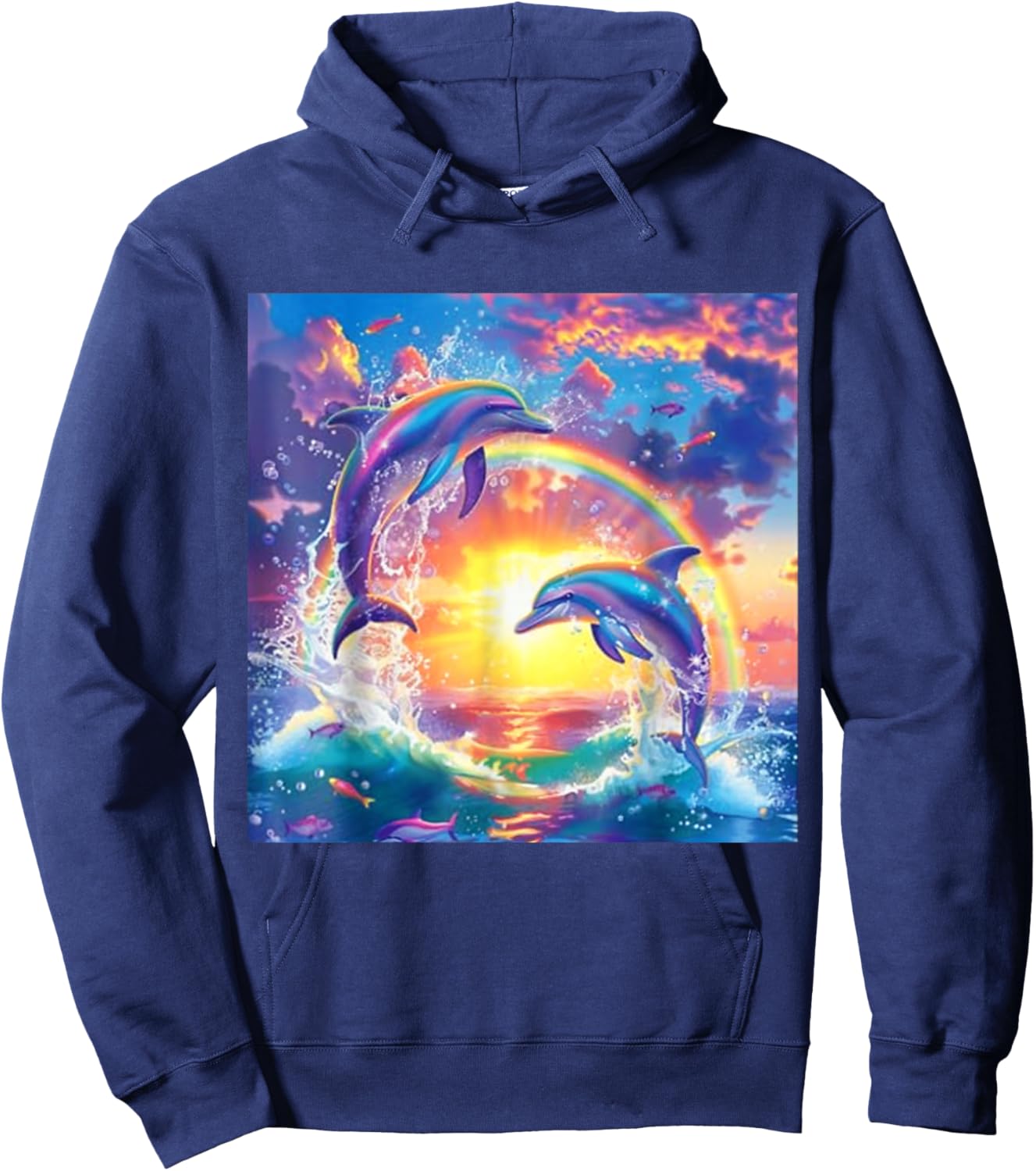 I Just Wanna Be Part of Your Symphony, Symphony Dolphin Meme Hoodie - Hoodie | Navy