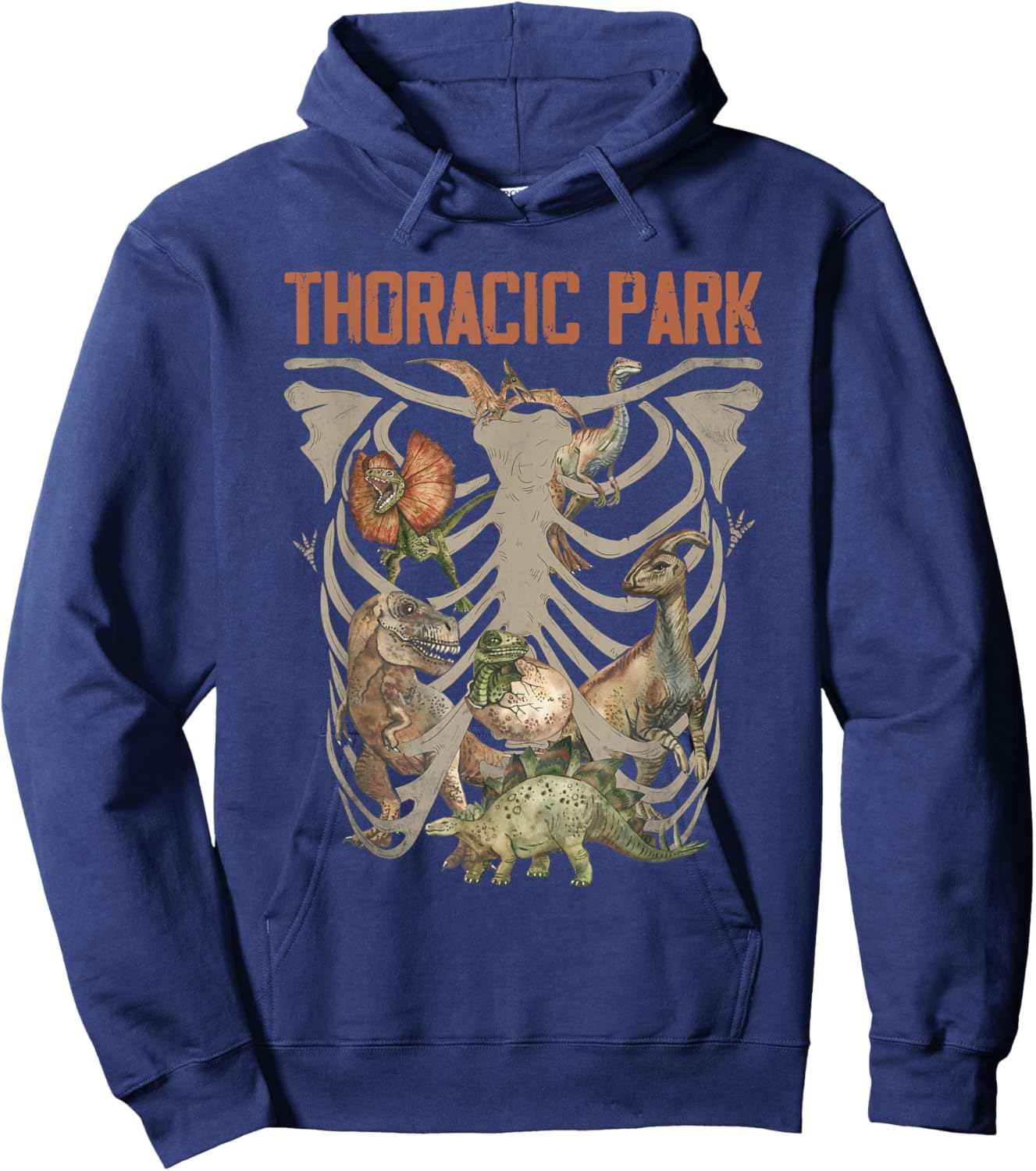Retro Thoracic Musculoskeletal Park Nurse Funny Nurses Weeks Hoodie - Hoodie | Navy