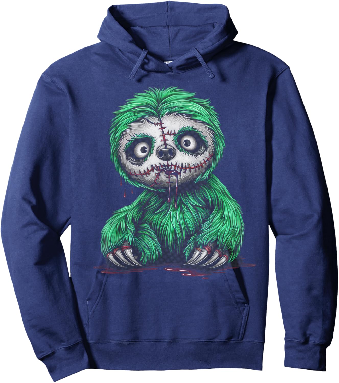 Zombie Sloth Halloween Funny Hoodie - Hoodie | Navy