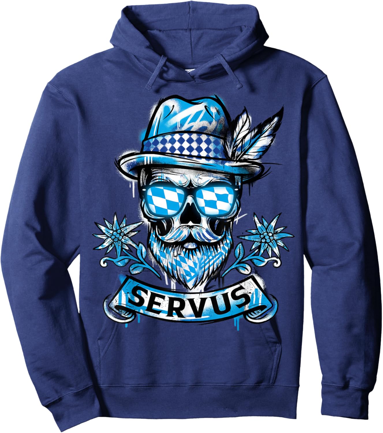 Passend für Oktoberfest Shirt Herren Trachtenshirt Trachten Hoodie - Hoodie | Navy