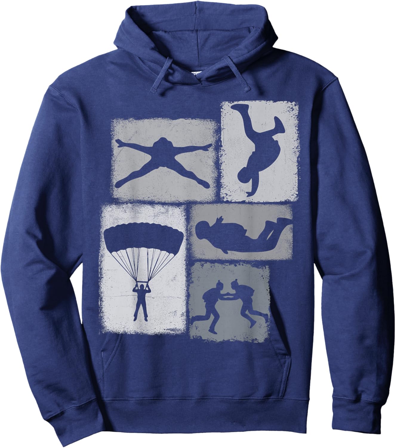 Skydiving Collage Skydiver Men Women Parachutist Instructor Hoodie - Hoodie | Navy