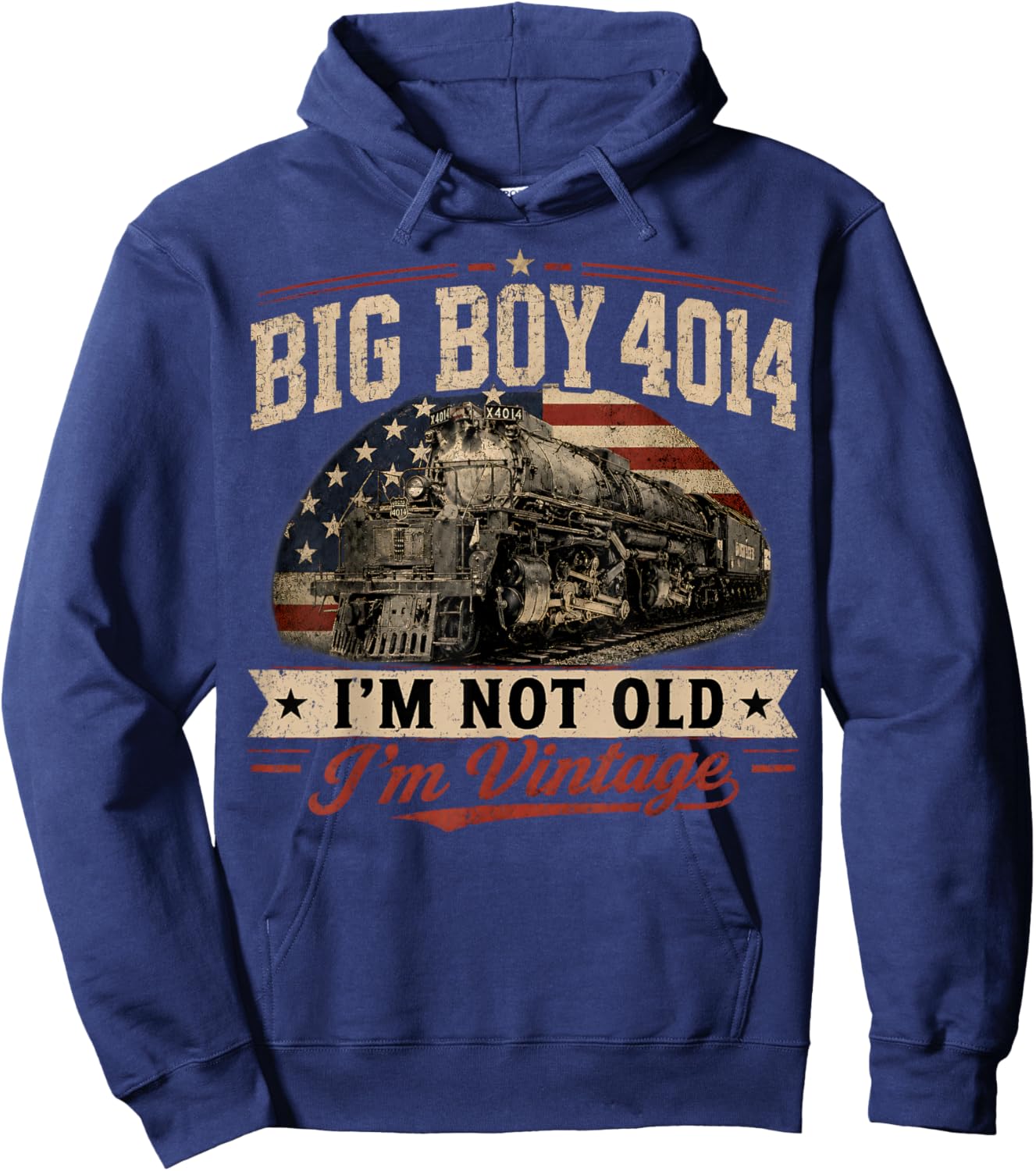 Big Boy 4014 Vintage Steam Locomotive Railroad Train Engine Hoodie - Hoodie | Navy