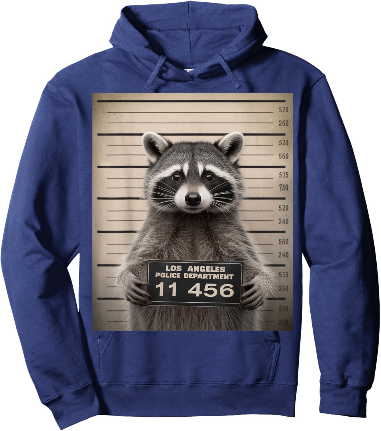Raccoon Mugshot Prison Jail Funny Racoon Gifts Men Women Kid Hoodie - Hoodie | Navy