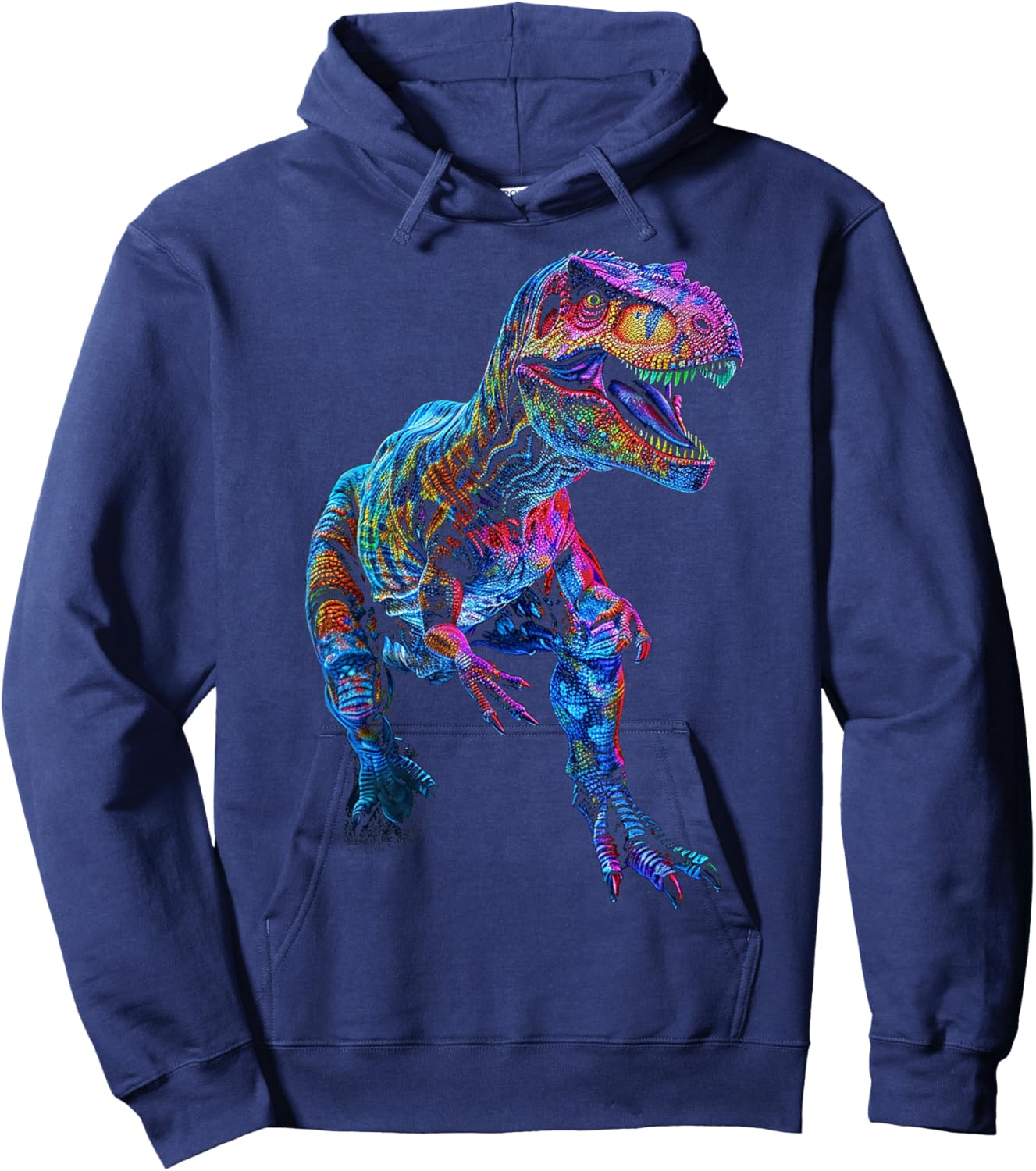 Allosaurus Dinosaur Motif Illustration Allosaurus Hoodie - Hoodie | Navy