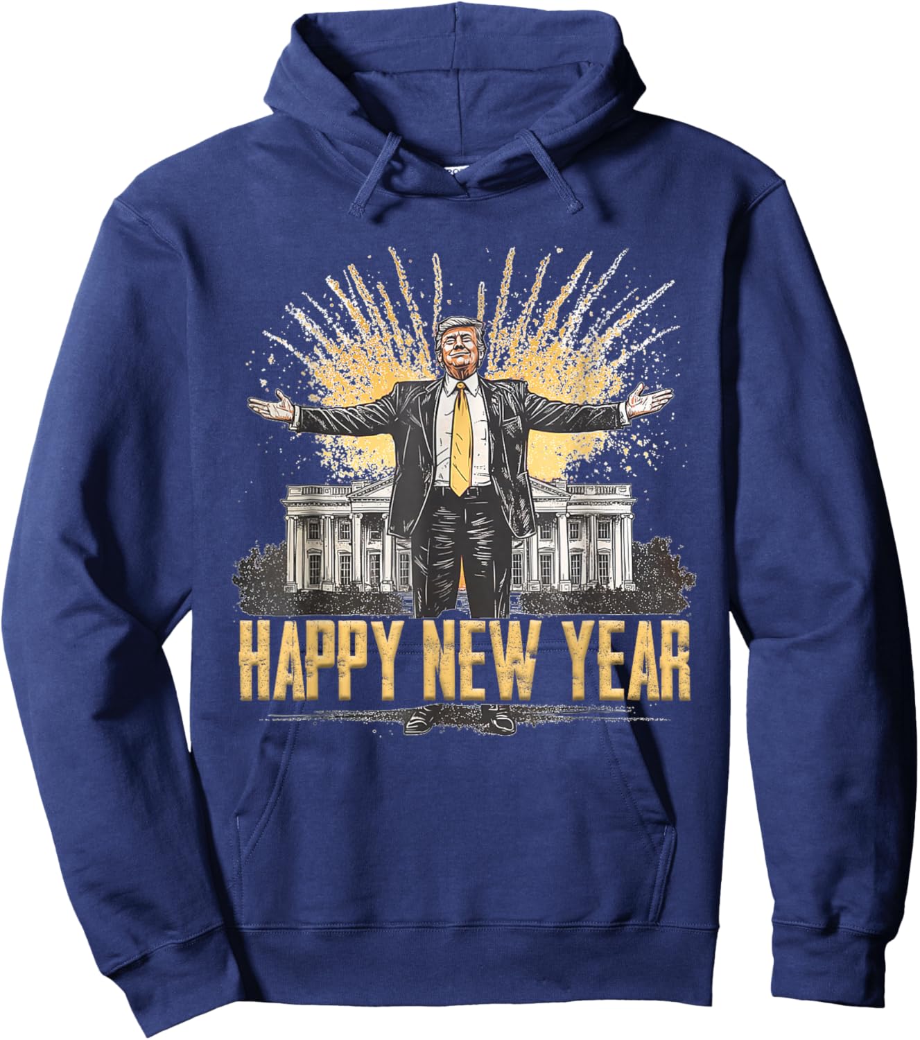 Happy New Year Party 2025 Trump 2024 Take America Back Hoodie - Hoodie | Navy