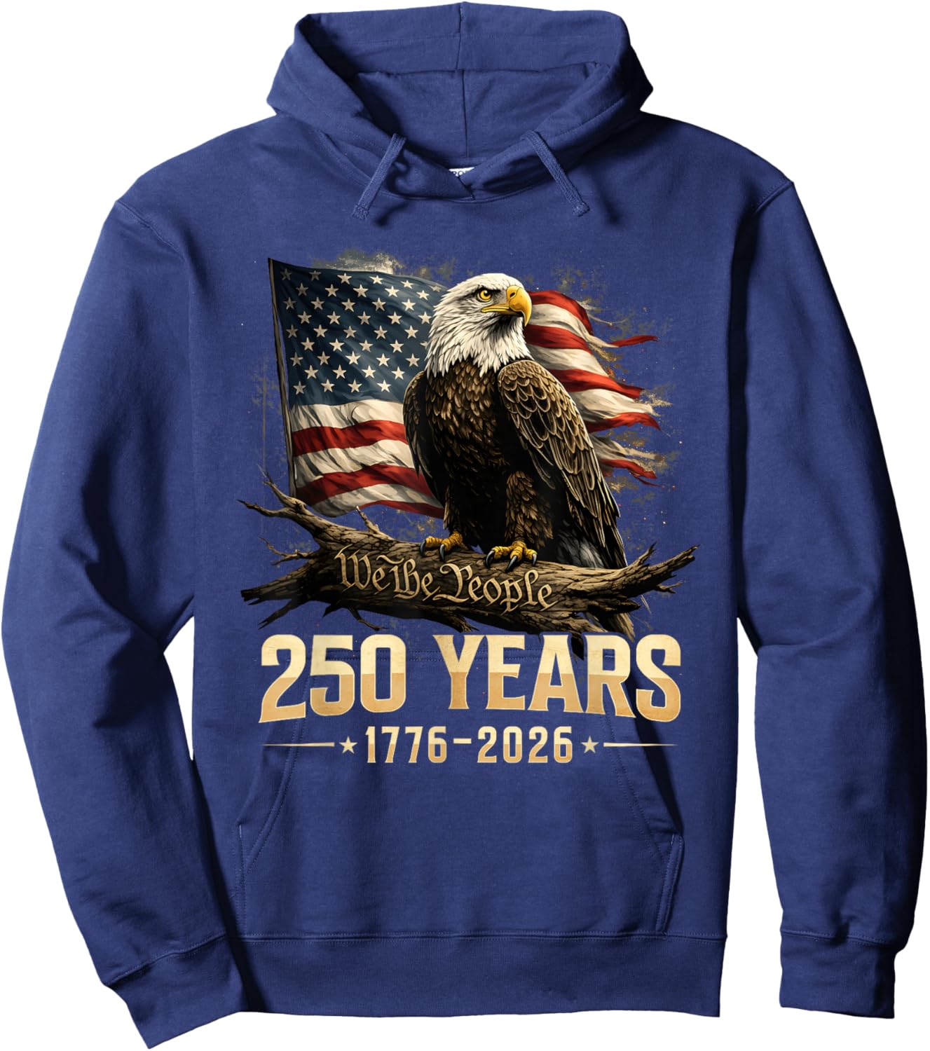 250th Anniversary USA Patriotic 250 Years American 4th July Hoodie - Hoodie | Navy