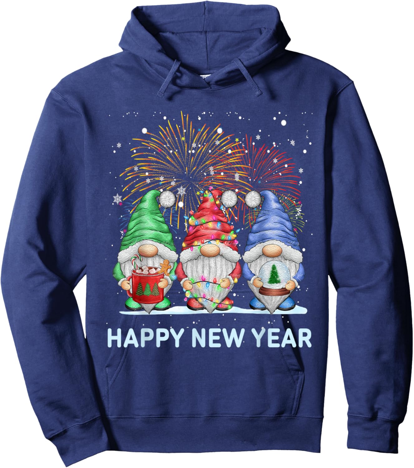 New Years Eve Party Gnomes Matching Family Outfit Costume Hoodie - Hoodie | Navy