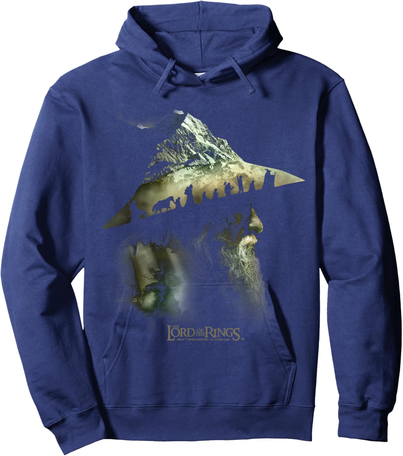 The Lord of The Rings Gandalf Fellowship Mountains Hoodie - Hoodie | Navy