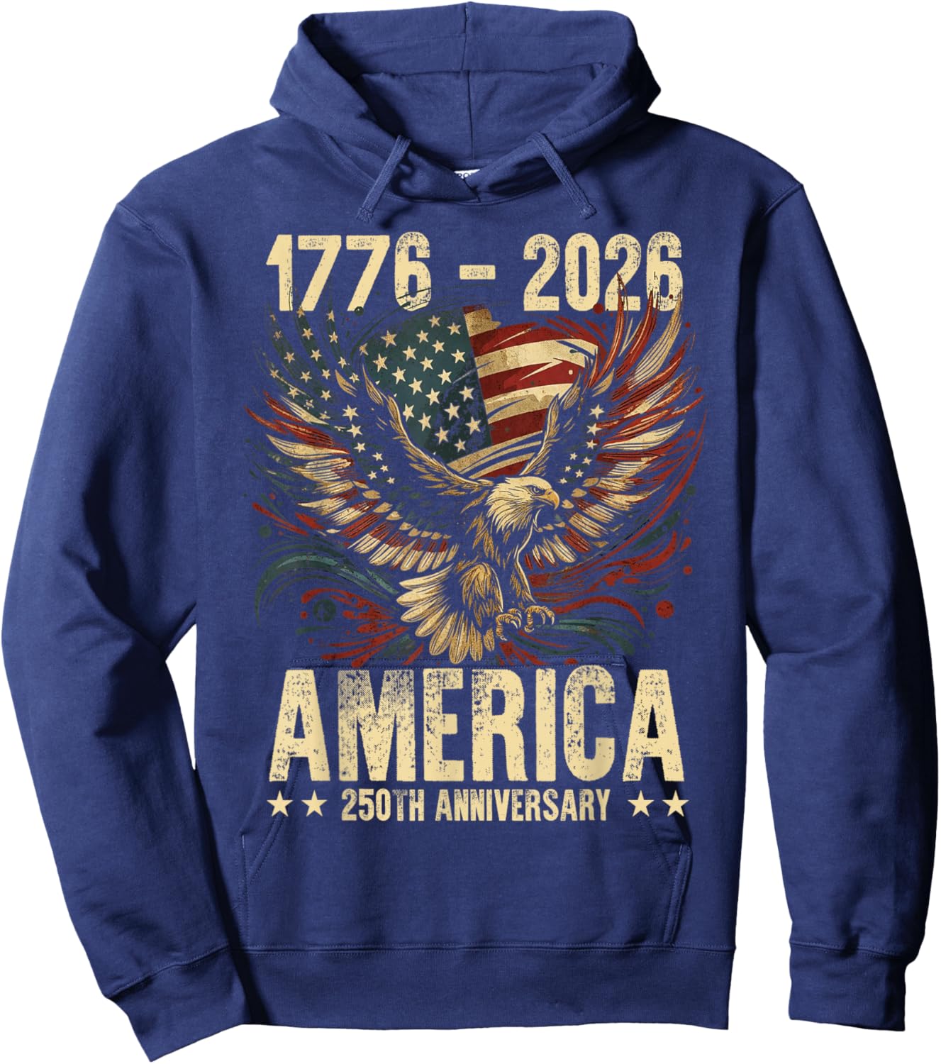 250th Anniversary 4th of Juli America USA 250 Years Birthday Hoodie - Hoodie | Navy