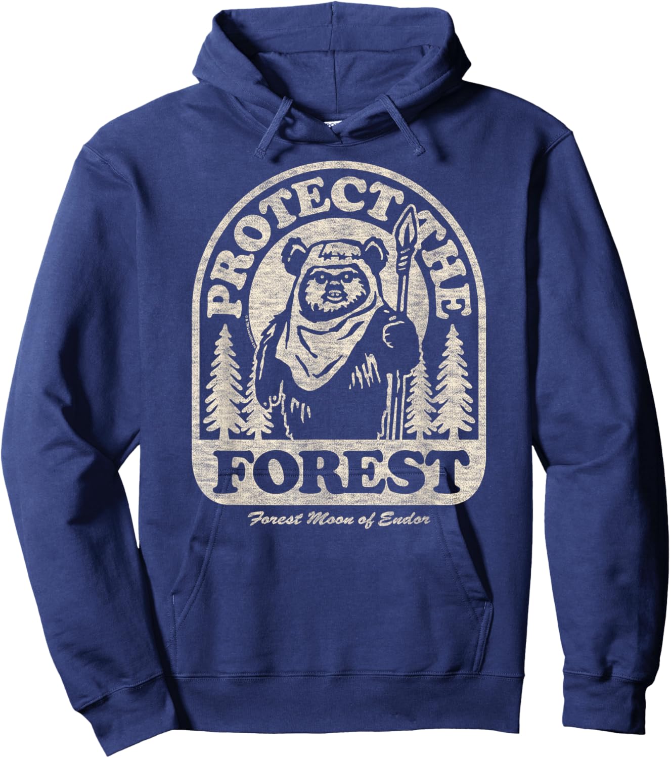 Star Wars Classic - Ewok Protect This Forest Hoodie - Hoodie | Navy