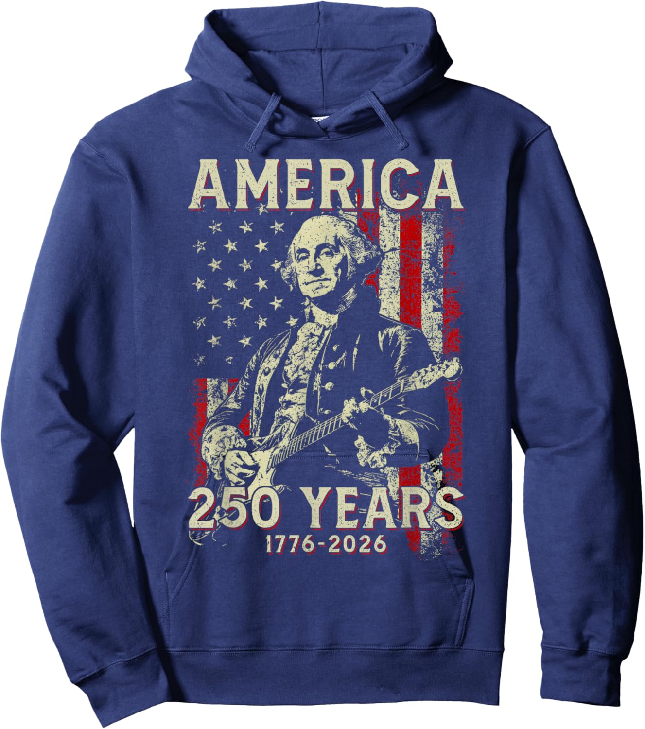 250 Years American 250th Anniversary USA Patriotic 4th July Hoodie - Hoodie | Navy