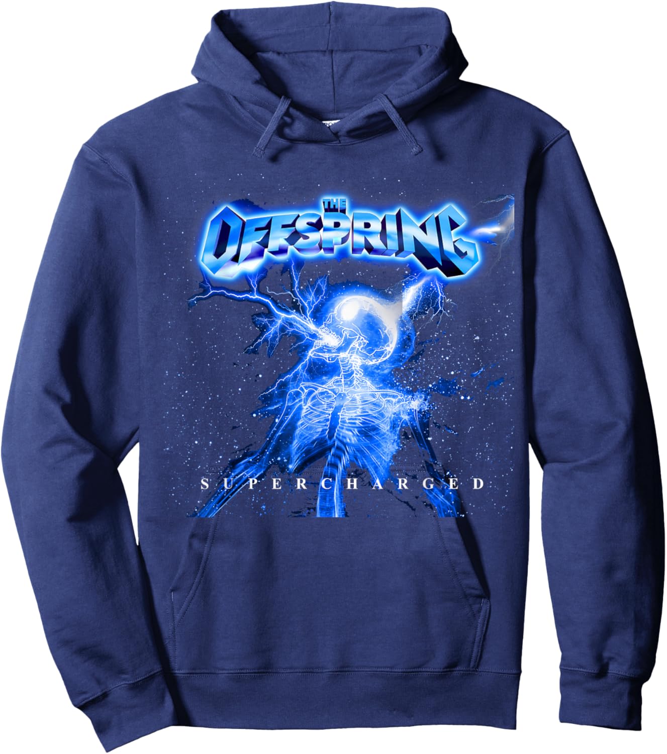 The Offspring Supercharged (Neon Blue) Hoodie - Hoodie | Navy