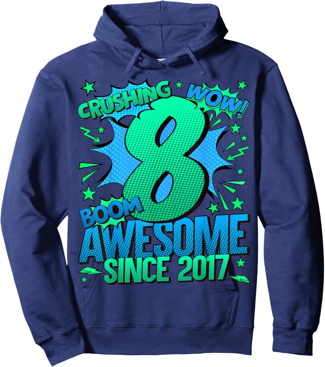 8 Year Old Gifts For Boys 8th Birthday Boy 8 Year Old Boy Hoodie - Hoodie | Navy