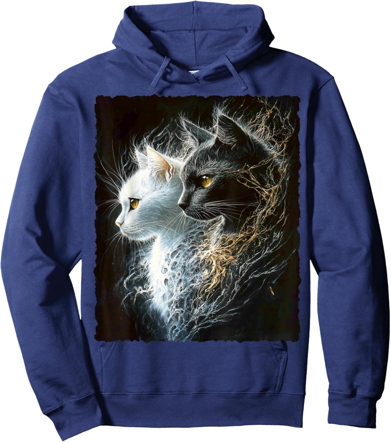 Cute Magical Cat Kitten Fantasy Art Design Hoodie - Hoodie | Navy