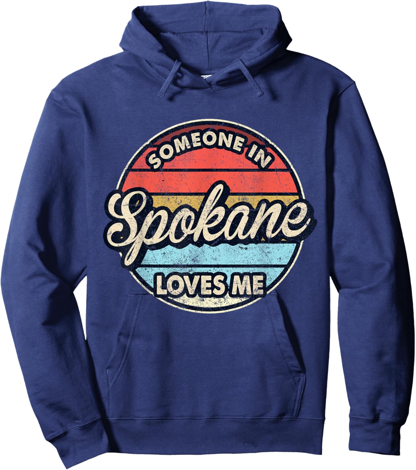 Someone In Spokane Loves Me City US USA Hoodie - Hoodie | Navy