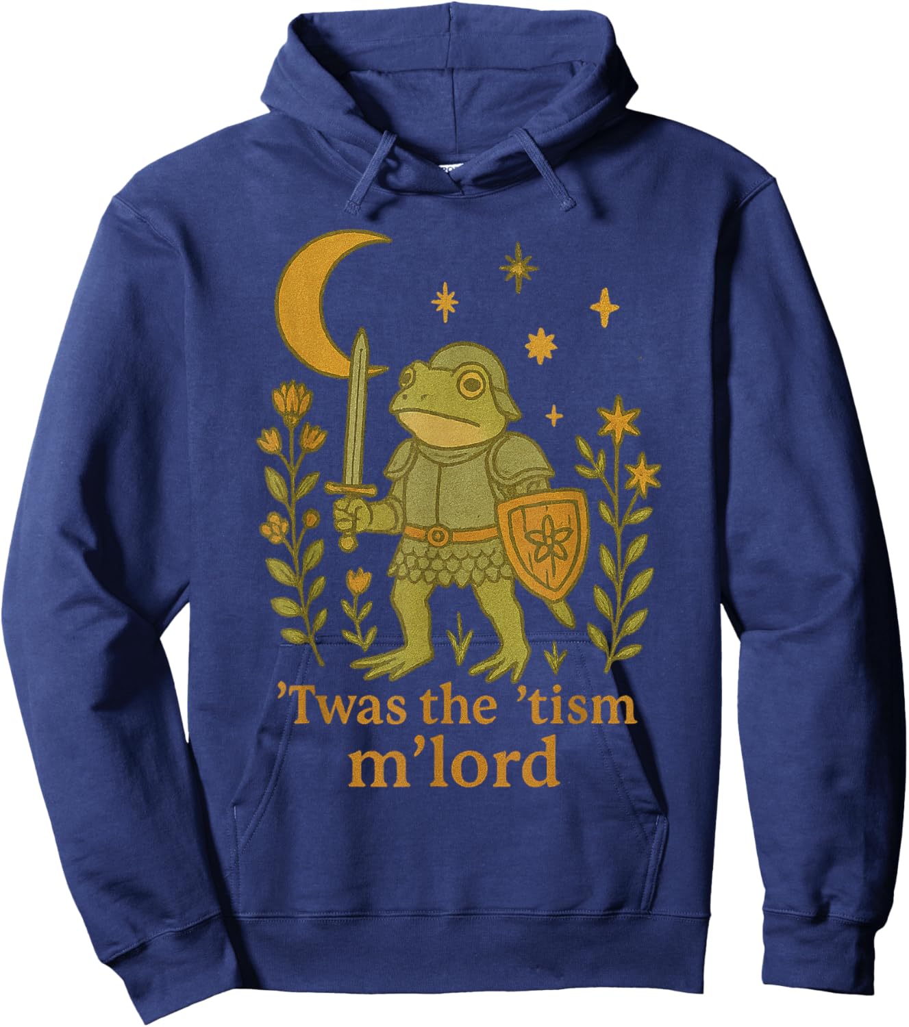 TWAS The Tism M Lord Frog Knight Moon and Shield Autism Hoodie - Hoodie | Navy