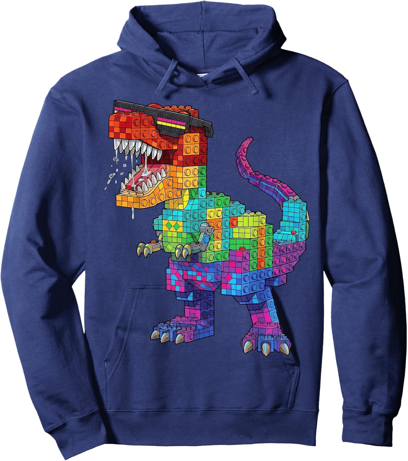 Master Builder Dinosaur Animal Block Building Bricks Boys Hoodie - Hoodie | Navy