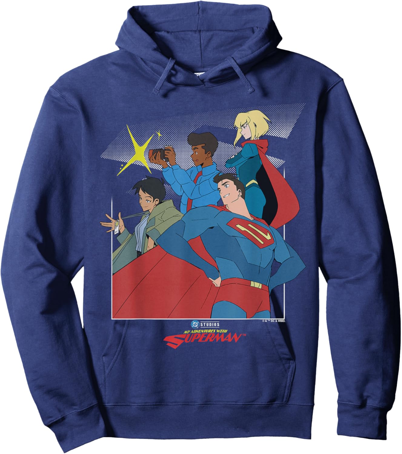 My Adventures with Superman Group Pose Hoodie - Hoodie | Navy