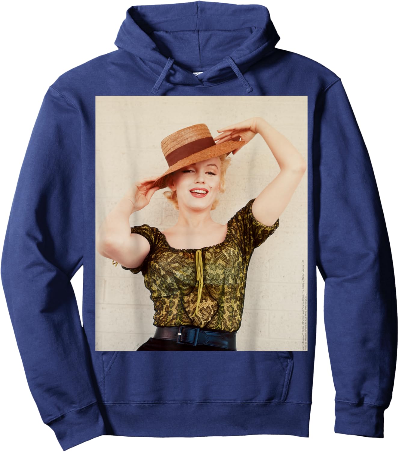 Backlot Session Hat Color Portrait by Milton H Greene Hoodie - Hoodie | Navy
