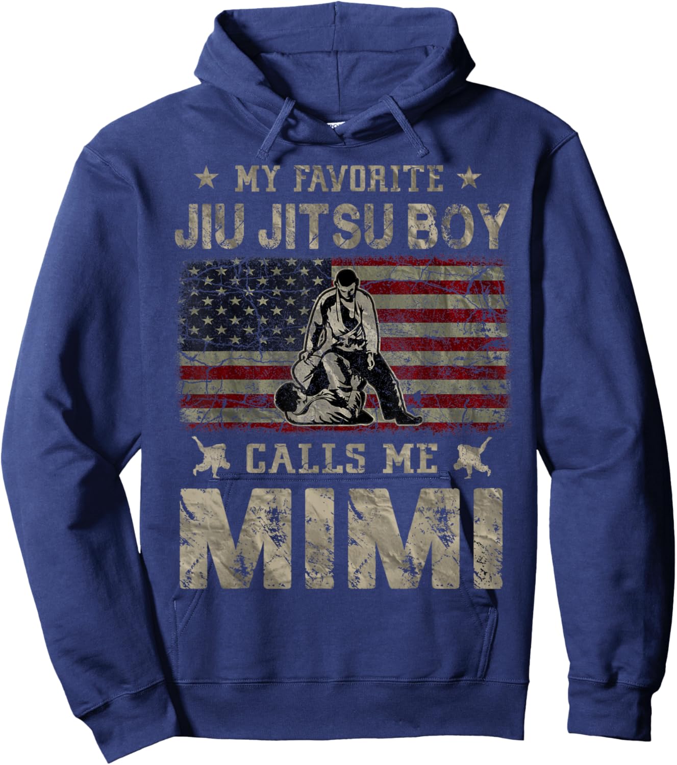 My Favorite Jiu Jitsu Boy Calls Me Mimi Mother's Day Hoodie - Hoodie | Navy