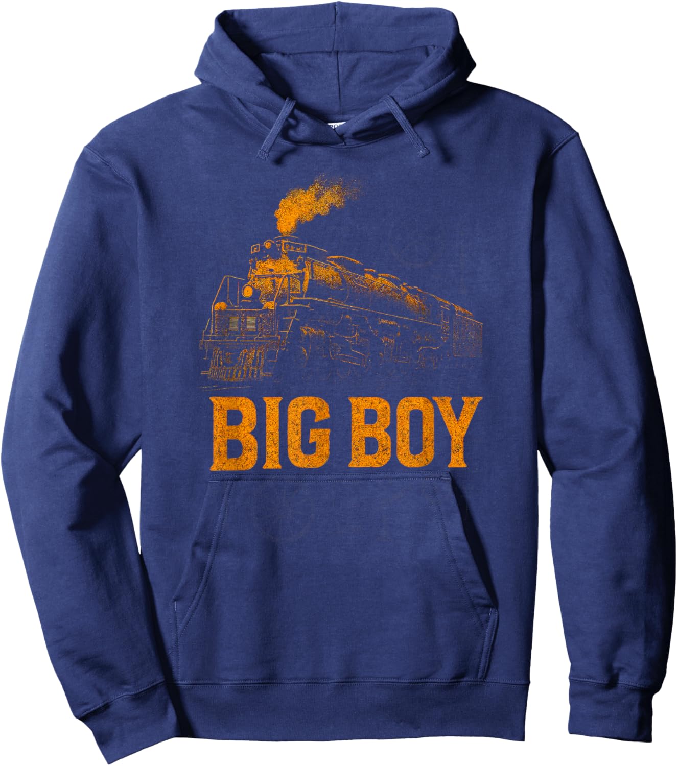 Big BOY - Vintage American Steam Train Hoodie - Hoodie | Navy