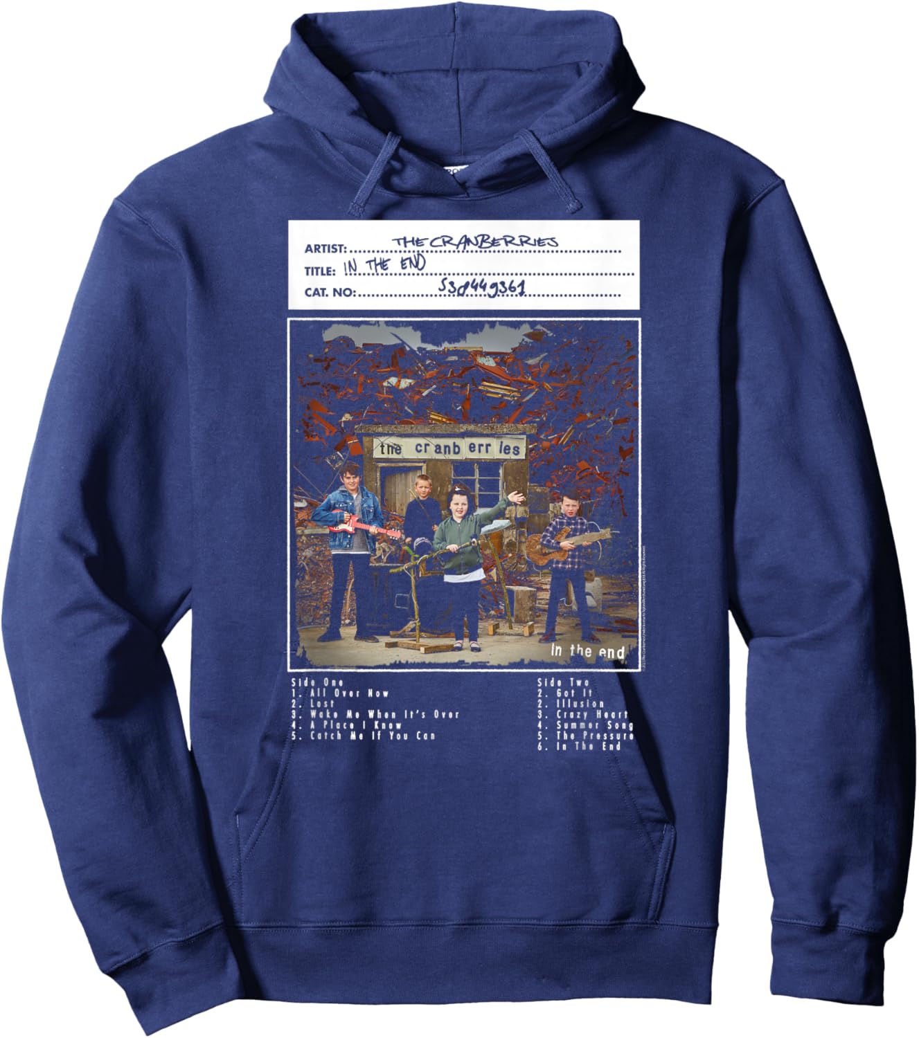 The Cranberries In the End Vinyl Handwritten Vintage Band Hoodie - Hoodie | Navy