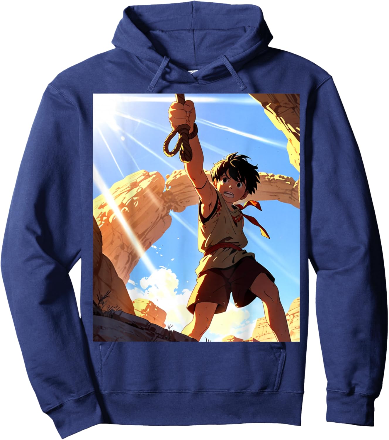 David and Goliath Bible Book Samuel King David Anime Manga Hoodie - Hoodie | Navy