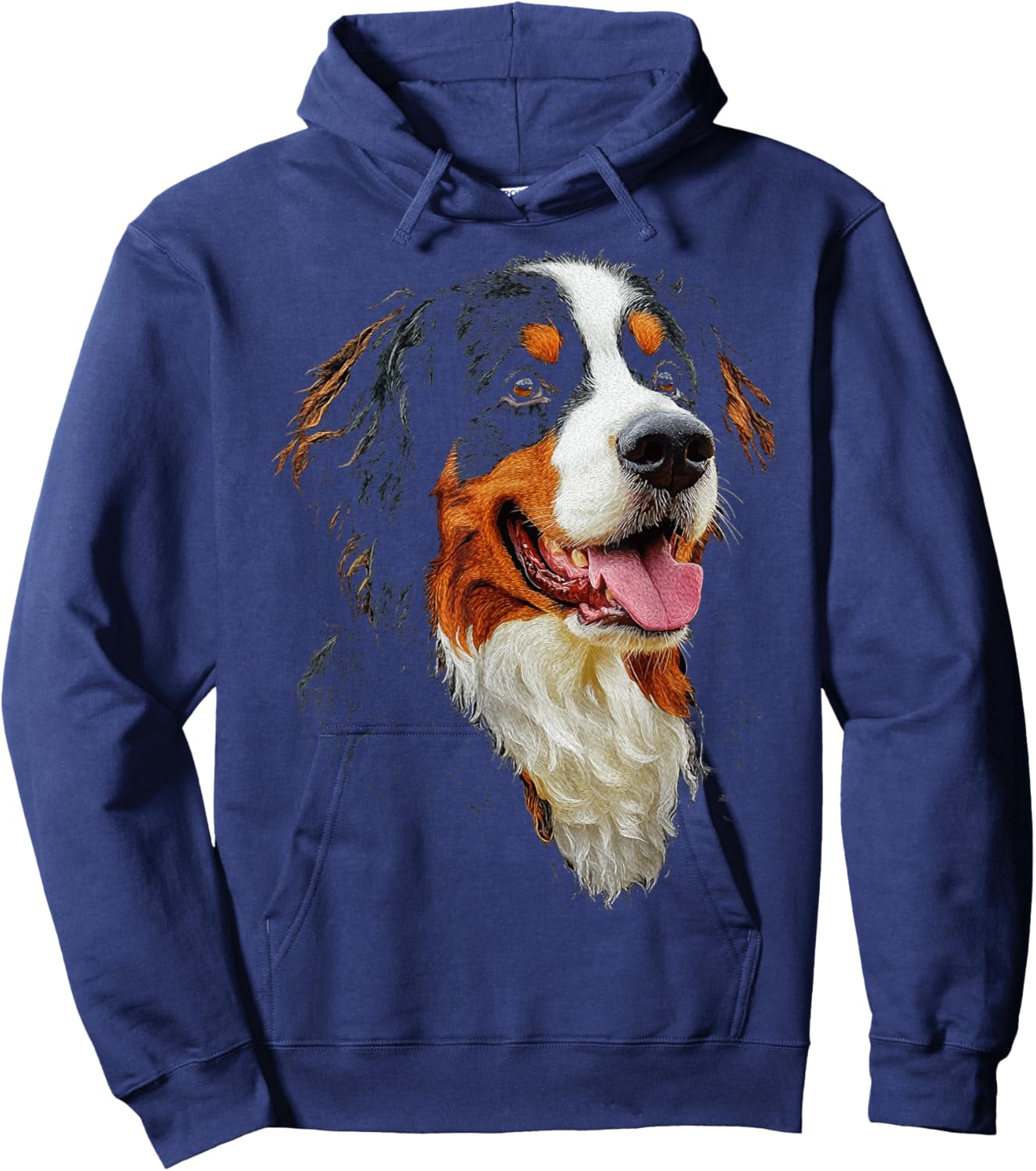 Bernese Mountain Dog Motif Pet Art Bernese Mountain Hoodie - Hoodie | Navy