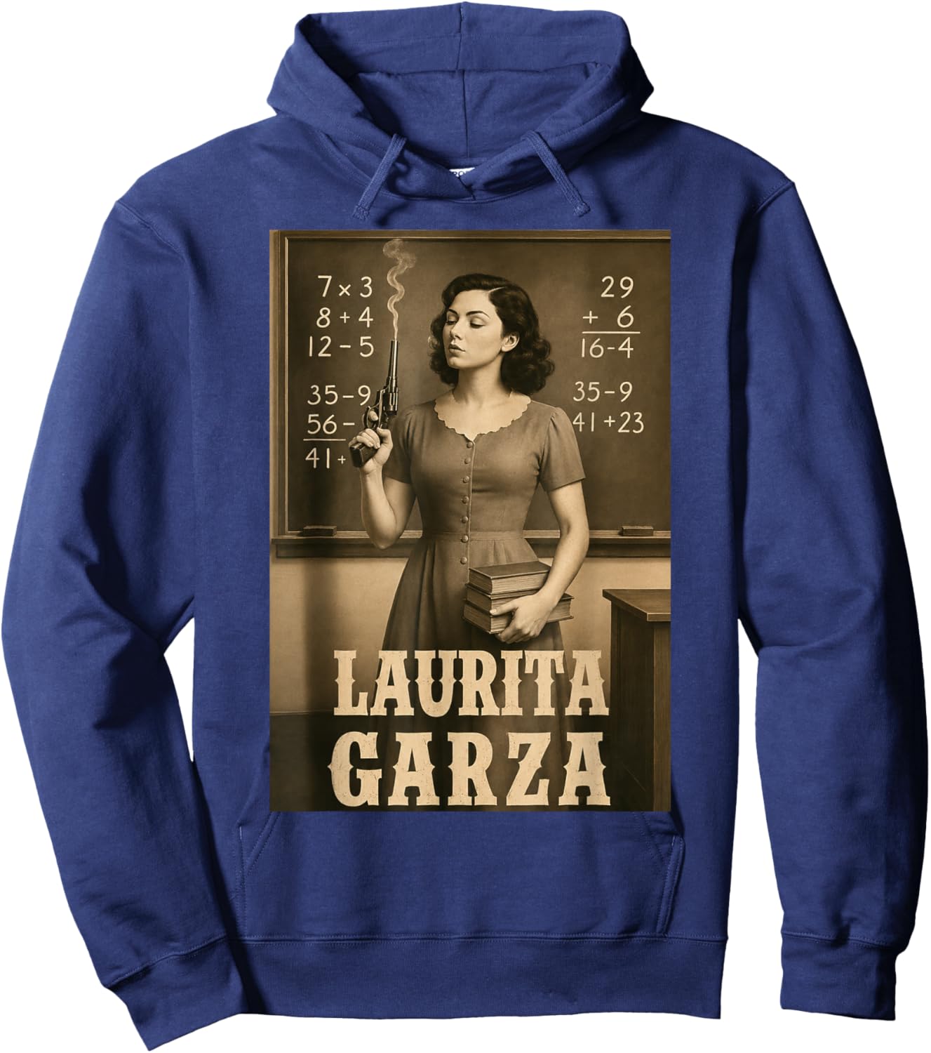 Laurita Garza Vintage Western Teacher Scene Hoodie - Hoodie | Navy
