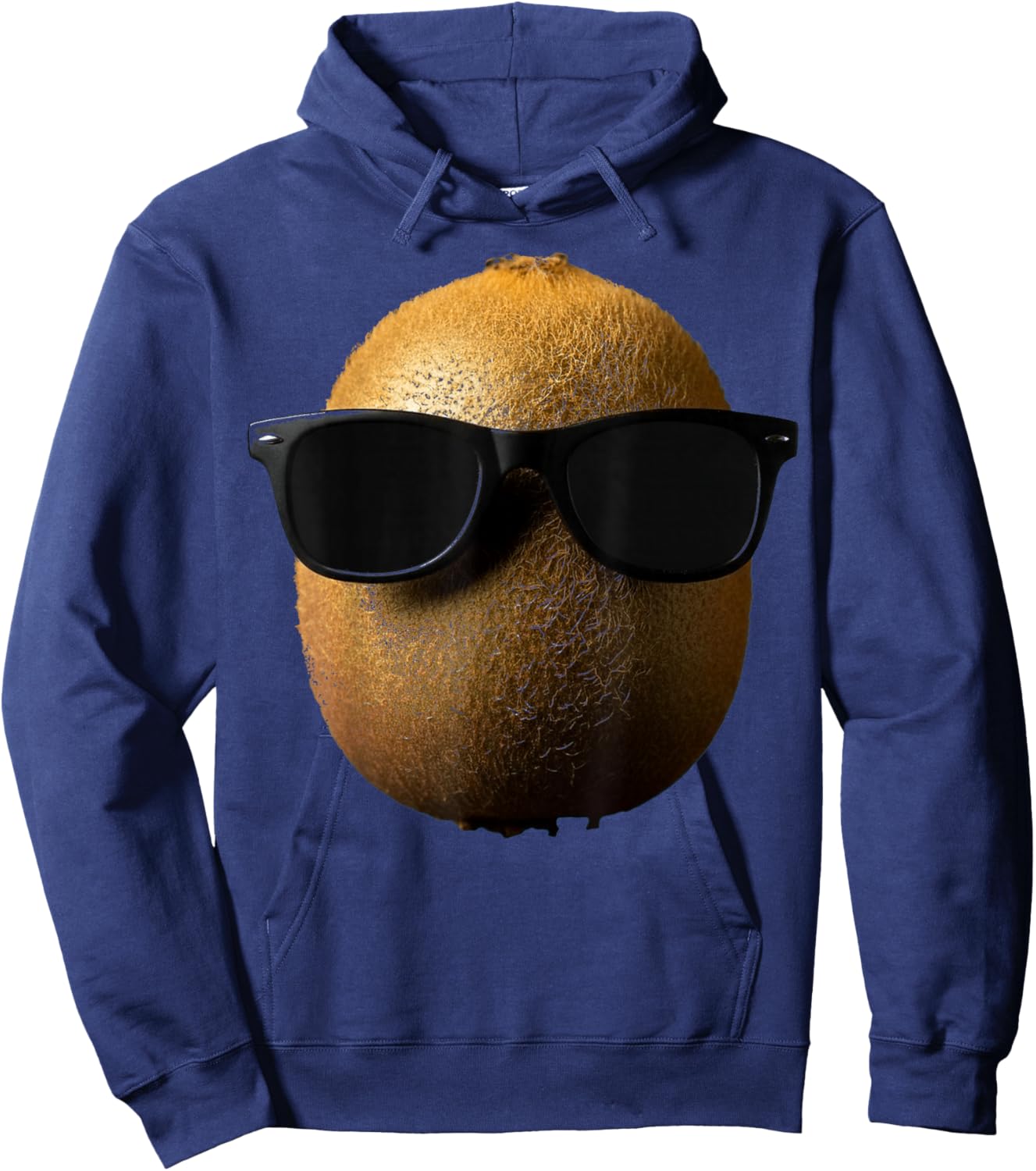 Cool Kiwi Wearing Sunglasses Funny Fruit Hoodie - Hoodie | Navy