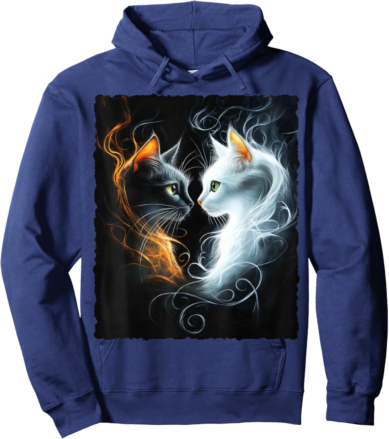 Cute Magical Cat Kitten Fantasy Art Design Hoodie - Hoodie | Navy