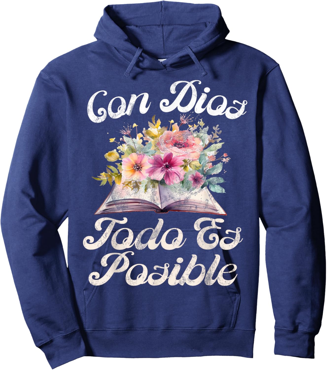Christian Spanish Español Cristianos Religious Jesus Hoodie - Hoodie | Navy